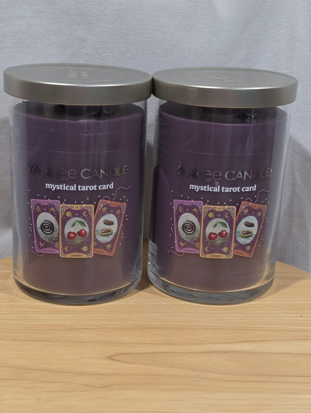 Yankee Candle Mystical Tarot Card 20oz Candles Lot of 2 Halloween